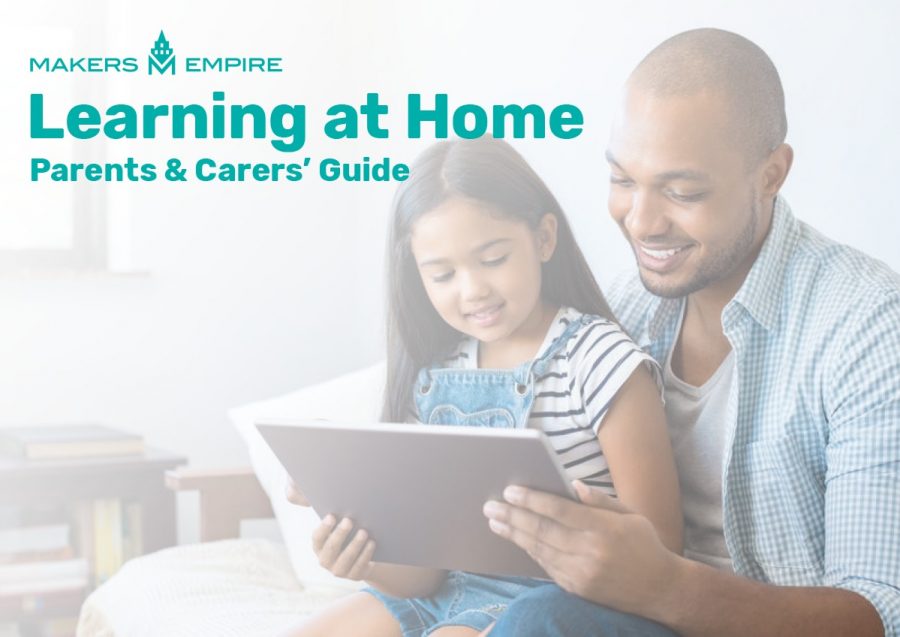 Father and daughter using a tablet device together at home