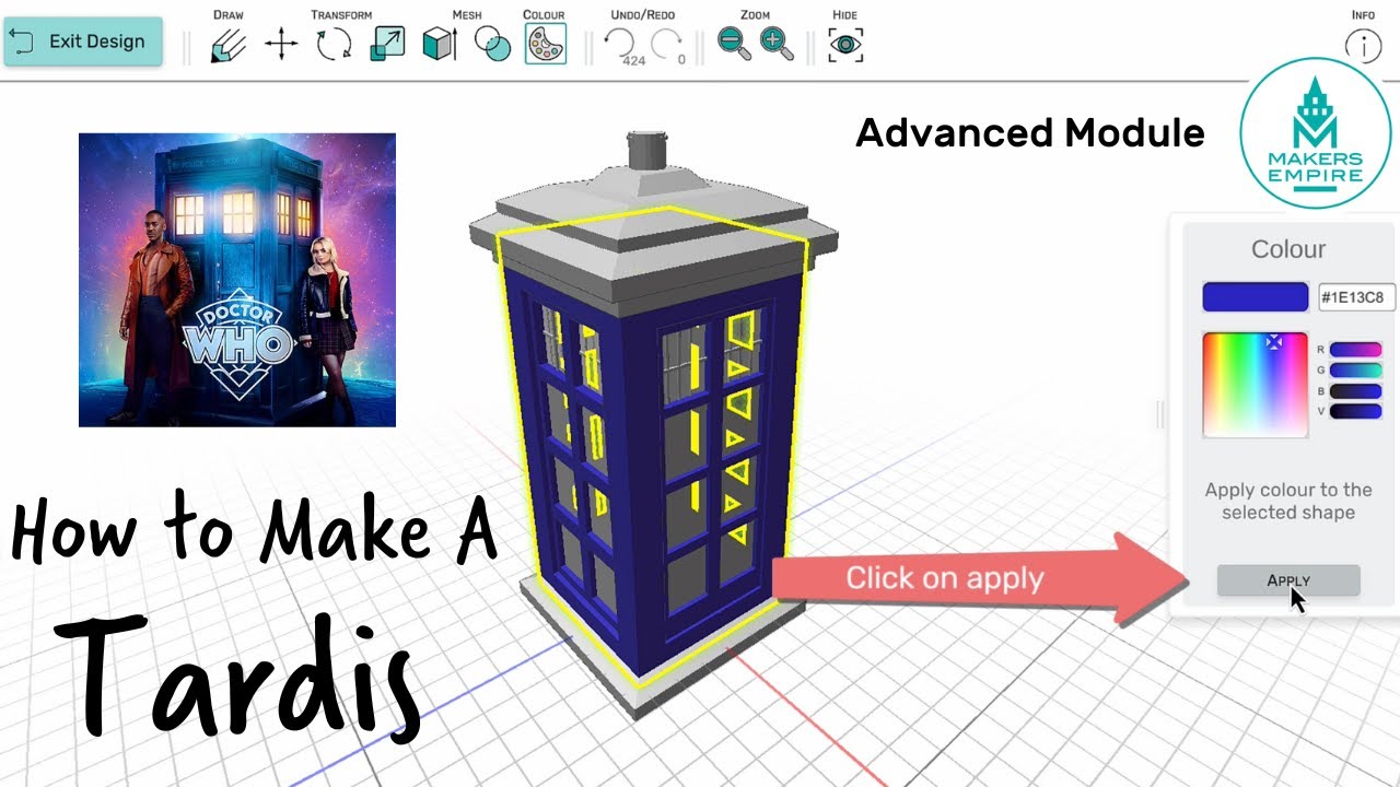 How to Make A 3D Dr Who Tardis using Makers Empire's Advanced Module